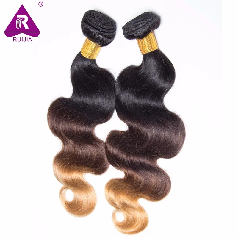 8A Grade Ombre Mongolian Body Wave Virgin Hair 3pcs Mongolian Ombre Hair Human Hair Weave Dark Brown 1B 4 27 Tissage Bresilienne (50)