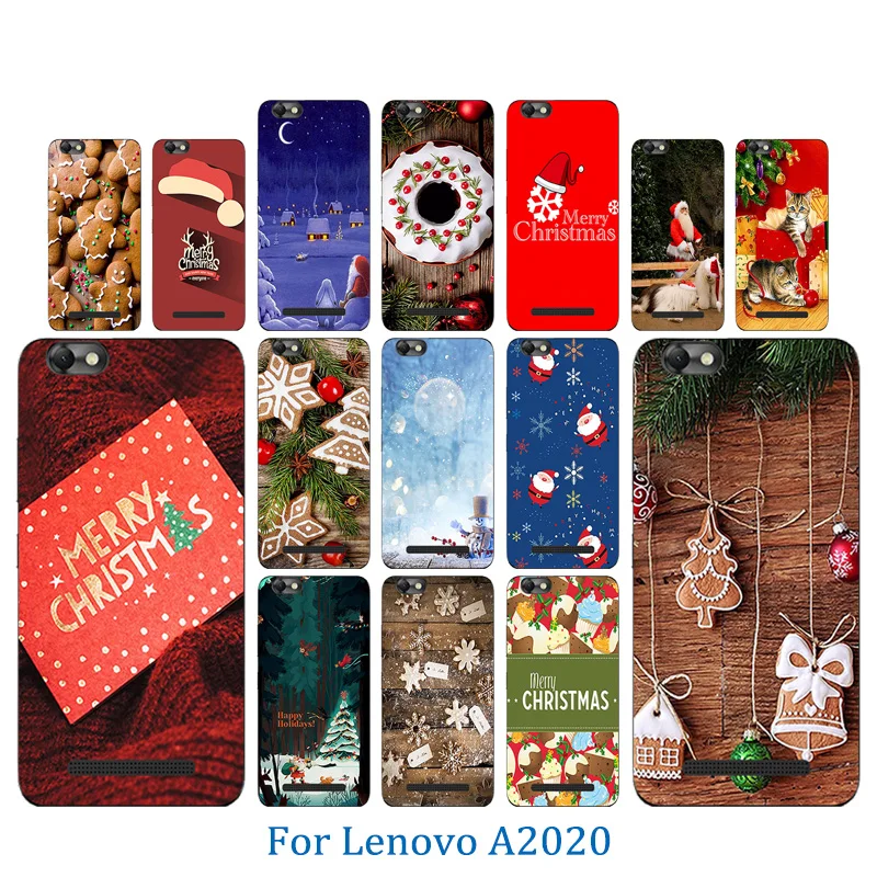 Мягкий чехол из ТПУ Для Lenovo Vibe C A2020 с веселым узором X'MAS для телефона сумки A2020a40