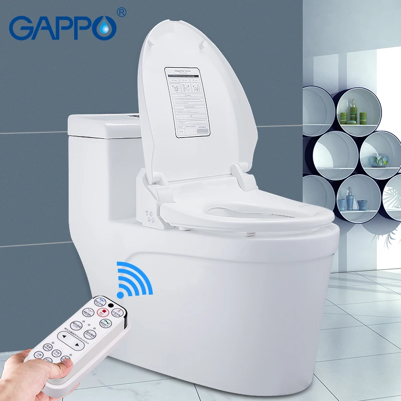 

GAPPO Smart Toilet Seats Remote Control Quick Heated Toilet Cover Led Light Cover Toilet Toilet Cover Warm Air Drying