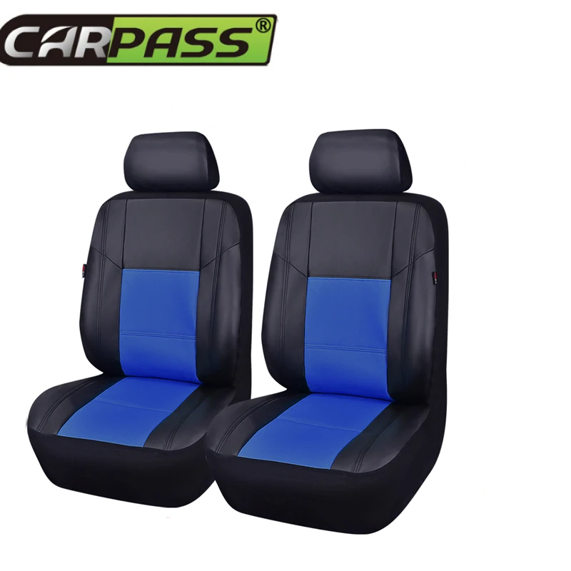 Car pass car seat covers pu artificial leather two front seat cover