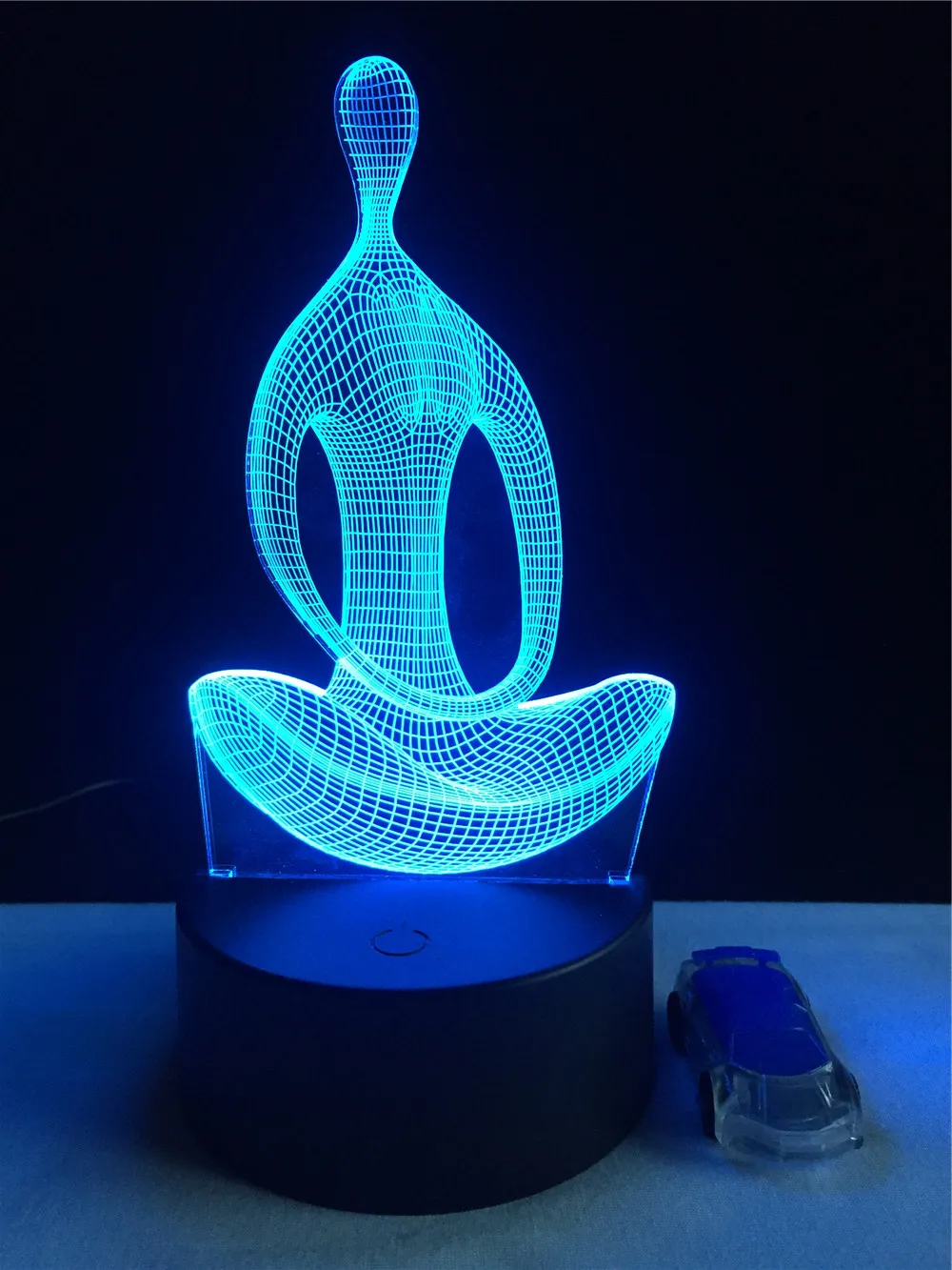 Hot Meditation Yoga 3D Lamp Novetly Home Decor Lighting Atmosphere Bedroom Night Light LED USB Multicolor Indian Person Gifts