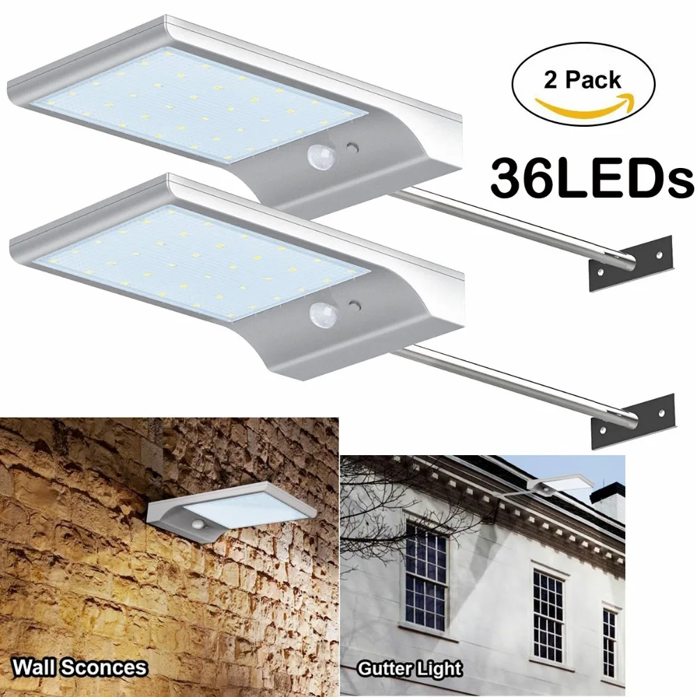 

Outdoor Solar Light 36 LEDs 450LM Motion Sensor Flood Light Waterproof Night Security Lighting for Garden Path Patio Front Door