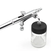 Portable Dual Action Airbrush Air Compressor Kit 0.2mm 0.3mm  0.5mm Needles & Nozzles Craft Cake Paint Art Spray Gun Set 2