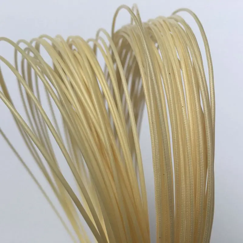 

1 pc Free shipping (Biege Color) Soft feeling 1.3mm quality elastic tennis Strings Nylon tennis strings 1.3mm string 12m/pc