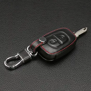

Leather key car key holder car cover case for Renault/for Opel Vivaro Movano,2 button leather car remote key case starline a93
