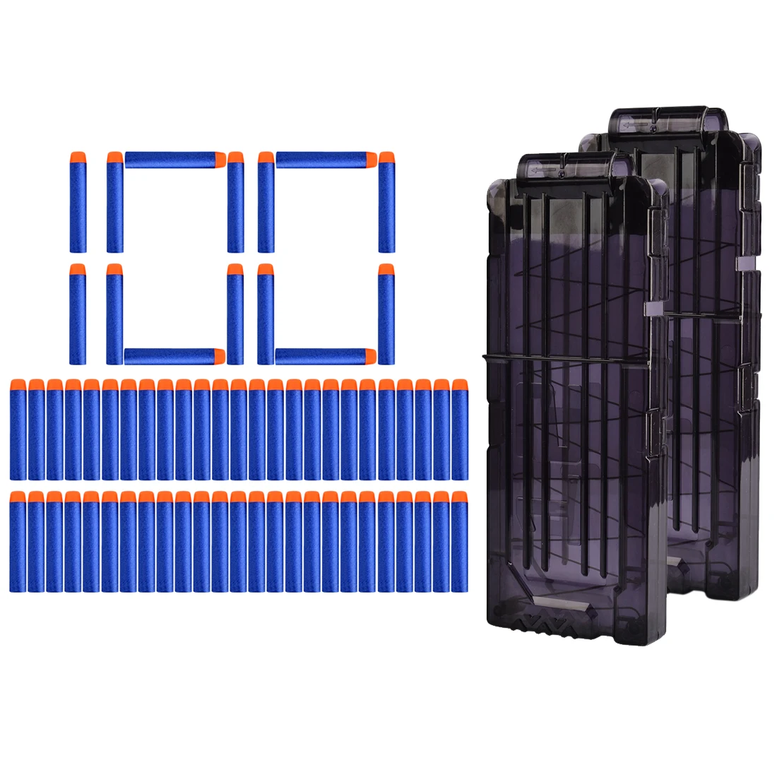 

Universal 100Pcs Soft Bullet Standard Round Head Hollow Foam Bullets + 12 Bullets Ammo Cartridge Dart for Nerf Bullet Clips 2018