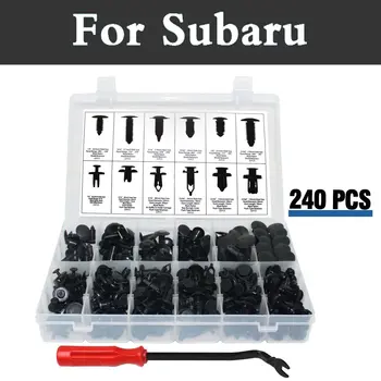 

240pcs 12species Door Trim Panel Clips Kit Plastic Storage Case Rivets For Subaru Legacy Lucra Outback Pleo R1 R2 Trezia Tribeca