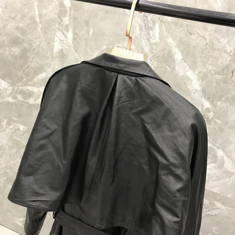 Leather Jacket Wind Breaker for Women Outwear Long Sleeve Sheepskin Genuine Leather Jacket Coats Women Spring Jacket Plus Size