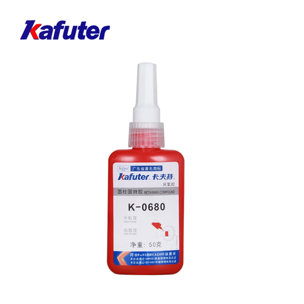 Kafuter K-0680, 50 г, высокопрочный анаэробный клей, металлический винт с винтовым замком, клейкая резьба, уплотнение, антикоррозийное соединение