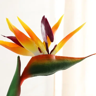 

2Pcs Artificial Large Flower Bird Of Paradise Simulation Flowers Strelitzia Wedding Home Indoor Decoration Fake Flore 80cm