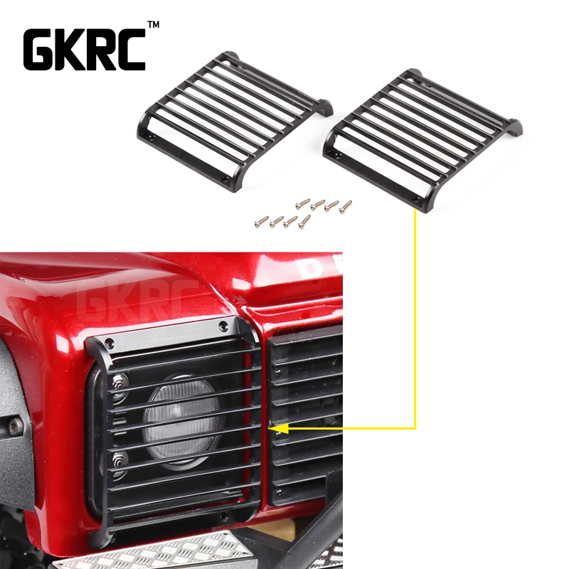 

2Pcs TRX4 Metal Front Lamp Guards Headlight Cover Guard Grille for 1/10 RC Crawler Car Traxxas TRX-4 T4