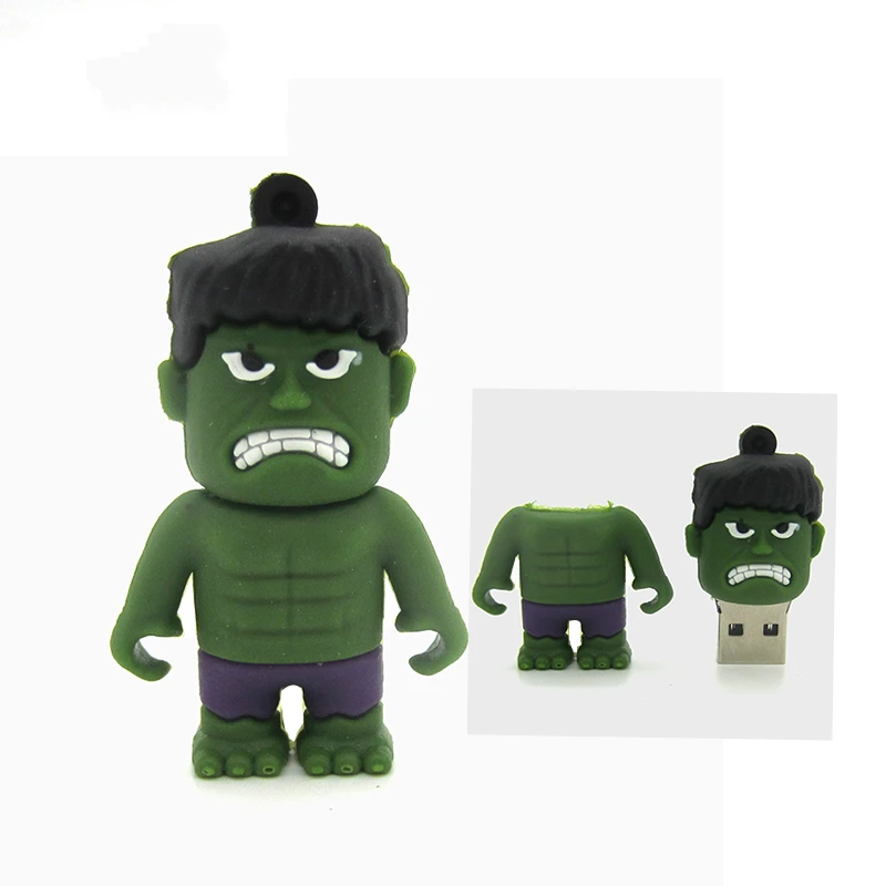 Милый Usb флеш накопитель Marvel флэш Халк флешка супер герой U диск 2 0 64 ГБ 32 16 8 4 Гб