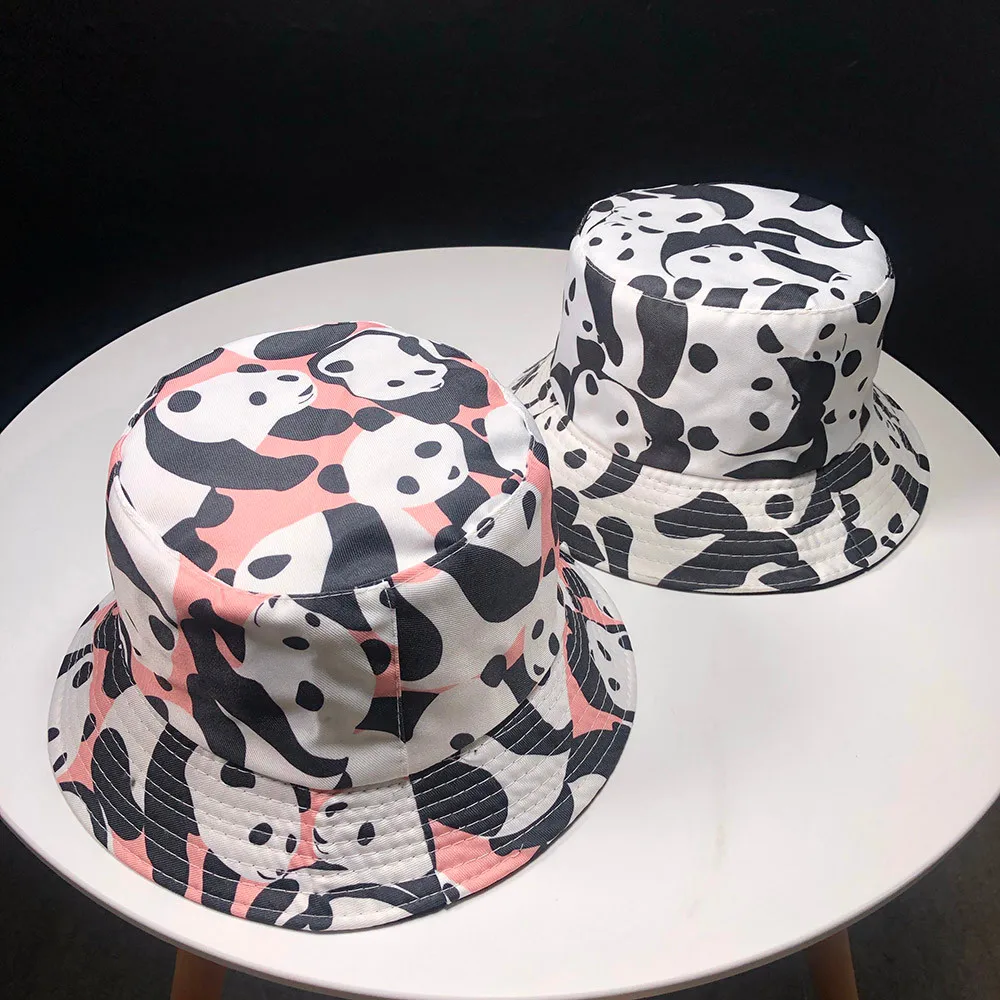 

Feitong 2019 Cap Panda Foldable Double-faced Outdoor Sun-proof Cap Fisherman Hat