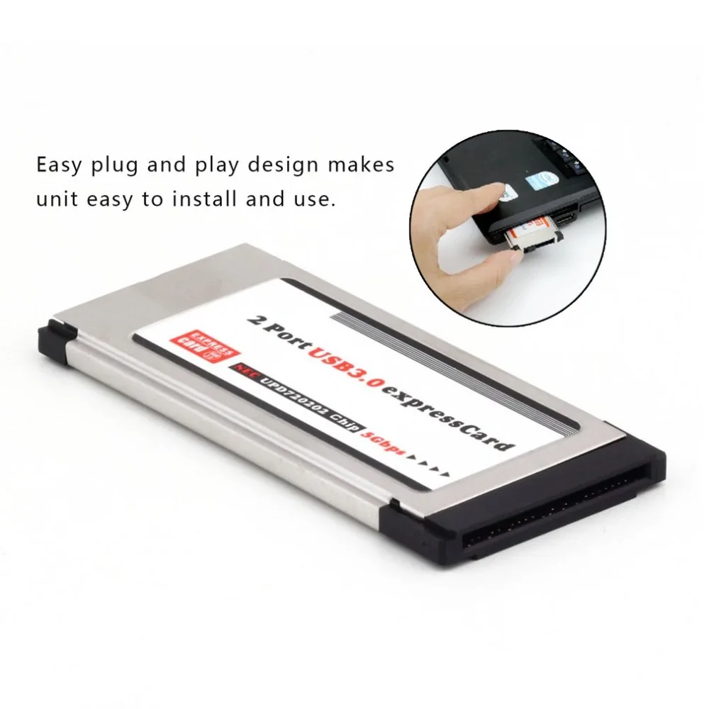 

High Full Speed Express Card Expresscard to USB 3.0 2 Port Adapter 34 mm Express Card Converter 5Gbps Transfer rate