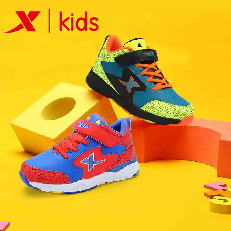 683415329700 Xtep children's shoes boys' sports shoes fashion non-slip wear big children children's students running shoes