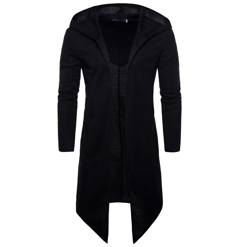 2020 Fall Male Hoodie Cloak Jackets Men Casual Long Section Hip Hop Cloak Hoodies Sweatshirt Men Coat Mantle Black Hoodie M-5XL 2020 Fall Male Hoodie Cloak Jackets Men Casual Long Section Hip Hop Cloak Hoodies Sweatshirt Men Coat Mantle Black Hoodie M-5XL