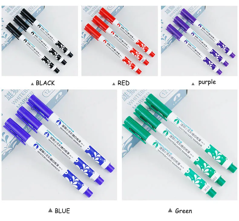 Simbalion маленький окрашенный маркер для белой доски ручка наконечник 1,0 мм Детская Экологическая водная ручка можно протереть