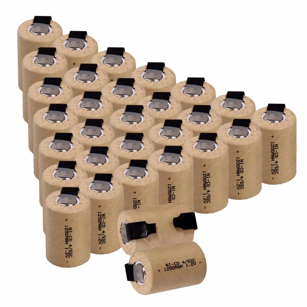 30 pcs 4 5sc 1200mah 1 2v battery nicd rechargeable batteries for