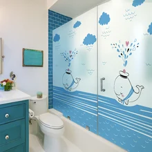 Мальчик детская комната матовые стеклянные наклейки полупрозрачная непрозрачная пленка электростатические наклейки на окна декоративная пленка-31