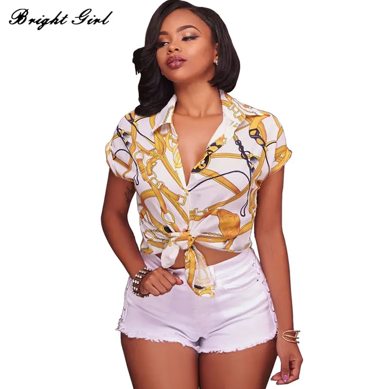 BRIGHT GIRL Fashion Sexy Blouse Tops Women Deep V-Neck Short Sleeve Summer Blusas White Black Shirt Elegant Female |