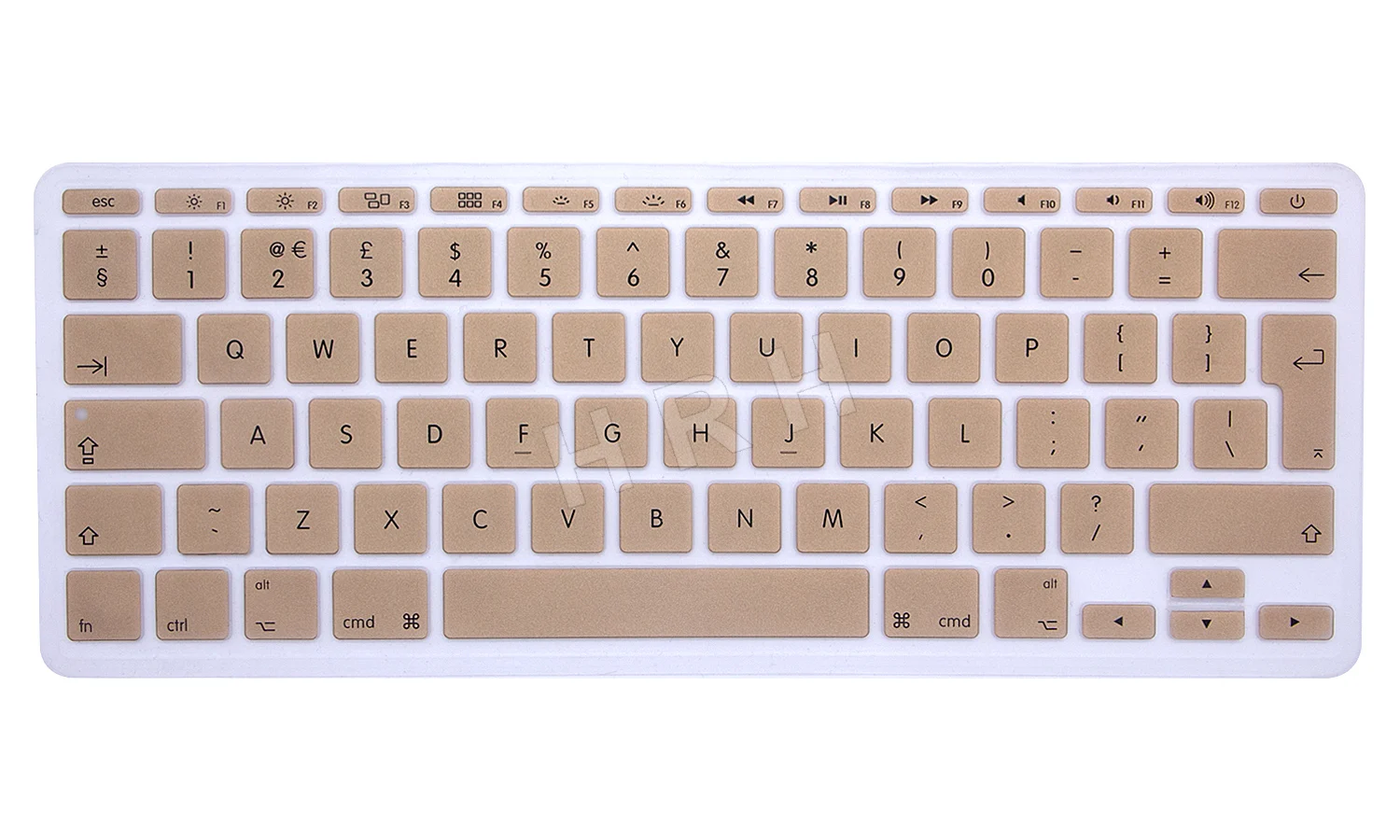 HRH 50 шт., пылезащитный чехол, силиконовый, английский, Великобритания, ЕС, защитный чехол для клавиатуры, Защитная пленка для MacBook Air 11,6 дюймов, A1465/A1370 - Цвет: Gold