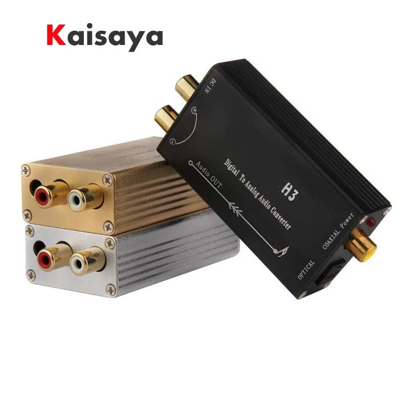 

H3 high quality HiFi Mini DAC Digital to Analog Audio Converter Optical fiber Coaxial for TV DVD Audio amplifier