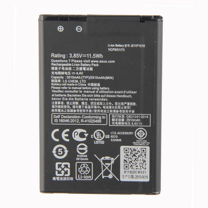 Оригинальный аккумулятор большой емкости B11P1510 для ASUS ZenFone Go TV ZB551KL X013DB 3010 мАч