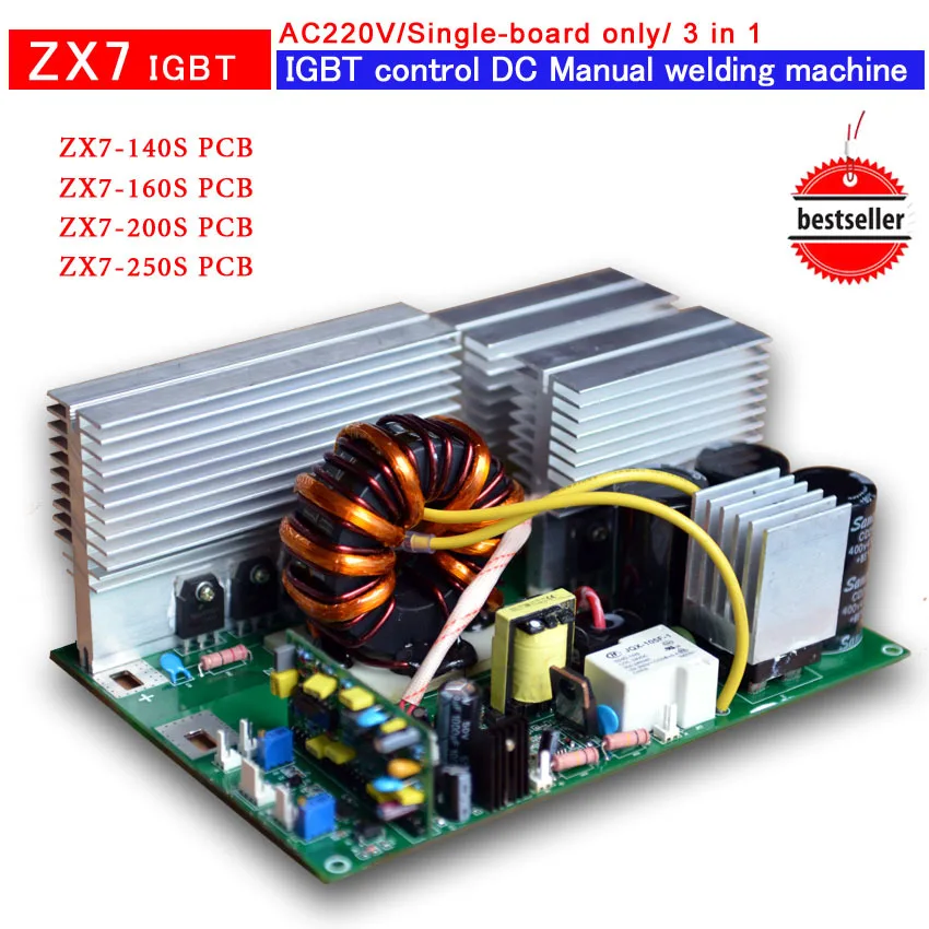 Circuit board of ZX7 250 IGBT PCB Single board for IGBTdc inverter welder AC220V input r welding control board 3 in 1