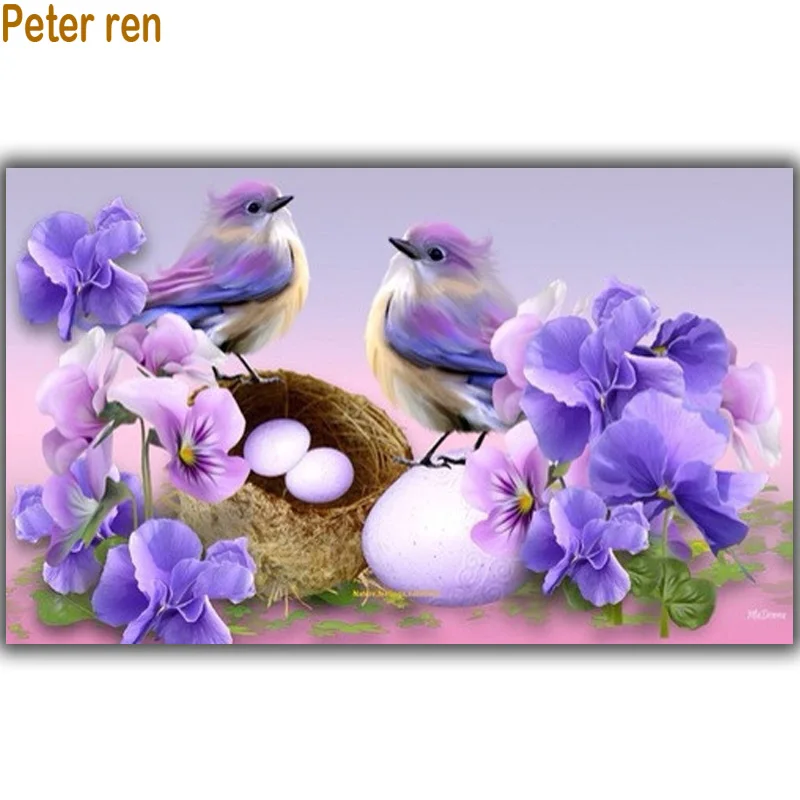 

Diy Diamond painting Cross stitch Kit Crafts Needlework 3D Diamond mosaic Painting Rhinestones flowers and bieds 55x30cm