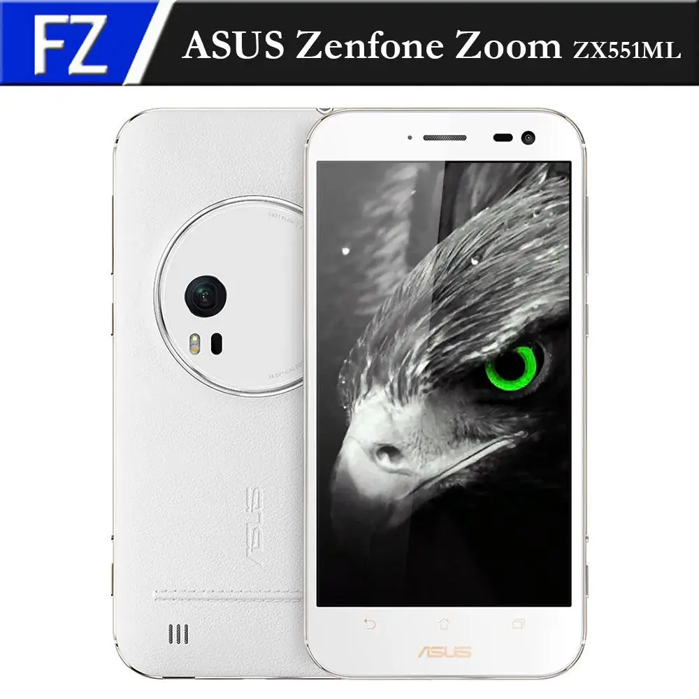 Original ASUS Zenfone Zoom ZX551ML Atom Z3590 Quad-core 2.5GHz 5.5" FHD 13MP 3x Optical-Zoom 4GB RAM 128GB ROM NFC Smartphone