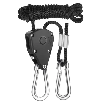 

1 Pcs 1/8 Inch 8 Feet Long Heavy Duty Adjustable Rope Clip Hanger 150lb Capacity FK88
