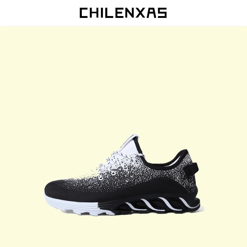 

CHILENXAS 2017 Spring Autumn Mesh Air Shoes Men Casual Lace-up Light Breathable Height Increasing Hard-wearing Anti-Odor Solid