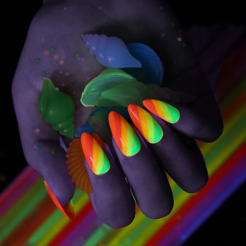 BORN PRETTY флуоресцентный ноготь лак 6 мл Летняя серия цветной дизайн ногтей лак дизайн лак светящийся в темноте неоновый лак для ногтей