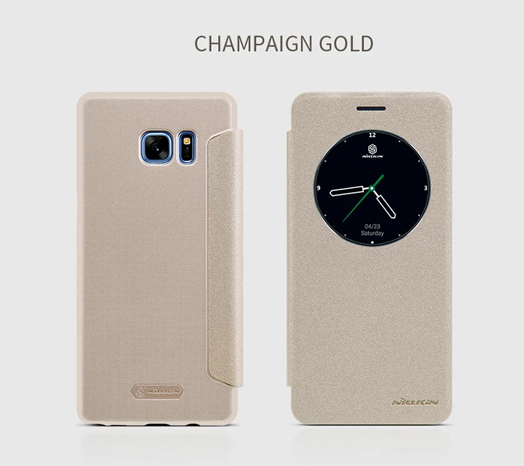 Для samsung Galaxy Note FE Fan Edition чехол NILLKIN Sparkle Flip кожаный с умным окошком для просмотра задняя крышка Note 7 чехол для телефона