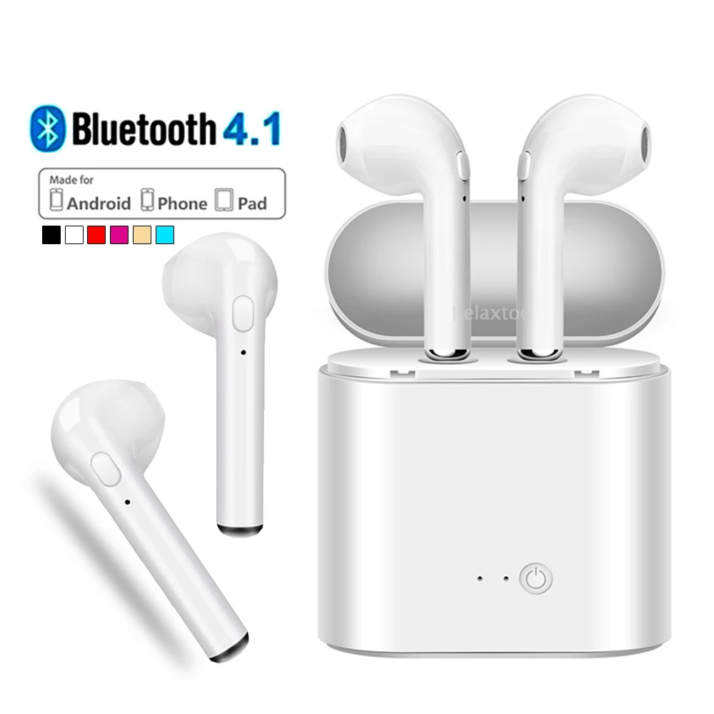 

Wireless Earphone Bluetooth Headset I7 TWS In-Ear Invisible Music Earbud With Mic For Apple iPhone 7 Samsung Xiaomi Mi 9 A3 Lite