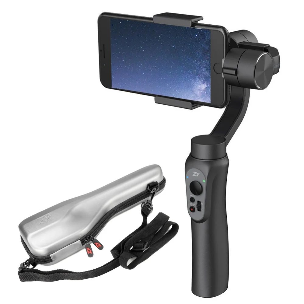 Zhiyun Smooth 4 3-х осевой стабилизатор гироскопа Q для смартфонов iPhone XS X 8P 8 7 6S SE samsung S9 S8 S7 с зарядным кабелем