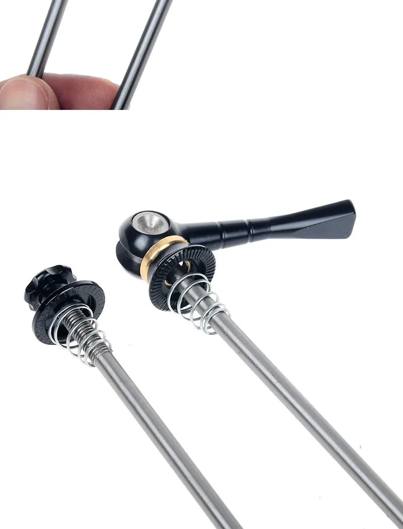 7 bestgia 1 Pair Light Titanium axle CNC Bicycle Quick Release alloy Cycling Wheel Hub Skewers Set MTB Road bike hub quick-release lever Bike parts