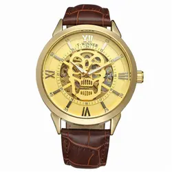 Победитель Автоматические Деловые часы 3D логотип Для мужчин S золото Роскошные наручные часы Для мужчин Военная Униформа спортивный