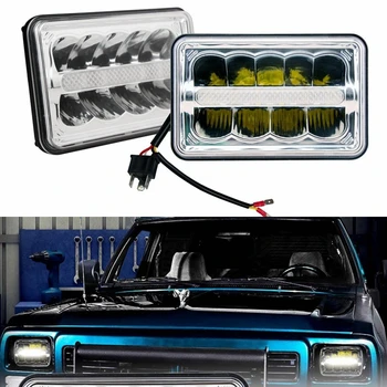 

4 x 6'' Led Sealed Beam (One Pair) Headlight High/Low Beam With Parking DRL For Ford Mustang Chevy Camaro Iroc-Z Kenworth Truck