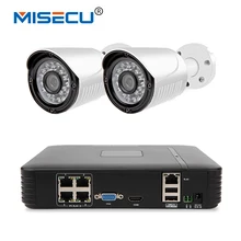 MISECU ip-камера H.264 4CH 1080 P POE NVR комплект 2 P 1.0MP 15 В POE P2P 1280*720 P камеры NVR видеонаблюдения система 1080 P NVR XMEye