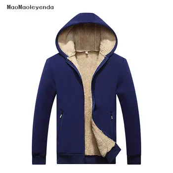 

maomaoleyenda 2018 New Arrival Winter Thickening Hoodies Men Casual Jacket Fur Lining Warm Zipper Coats Sweatshirts Male Parkas
