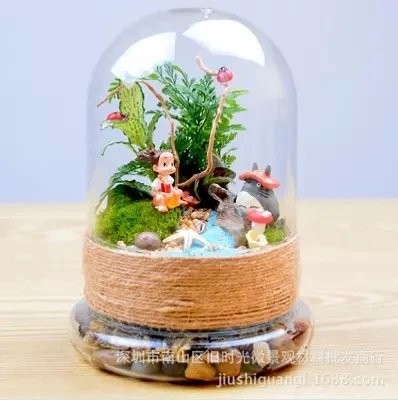 Стеклянная бутылка для декора в отеле + крышка искусственные цветы стеклянной