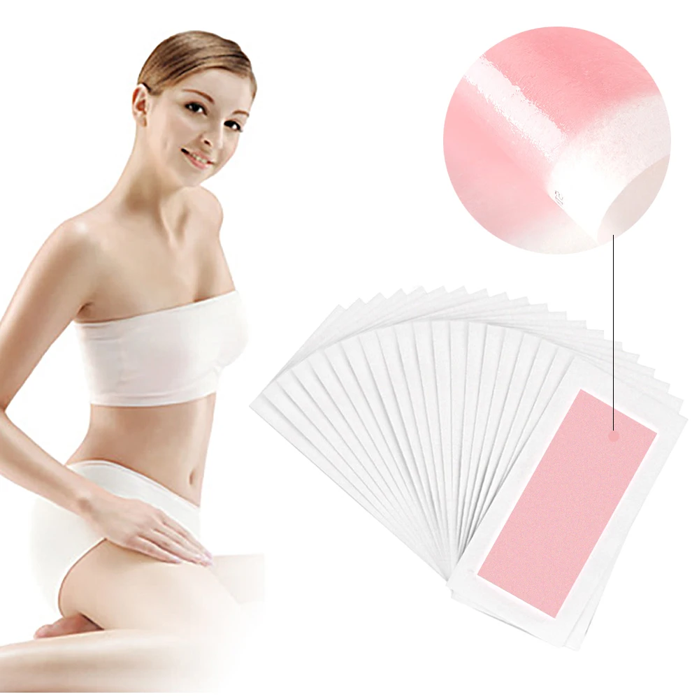 Pinkiou 10pcs/box Double Sides Depilatory Waxing Strips For Body Hair
