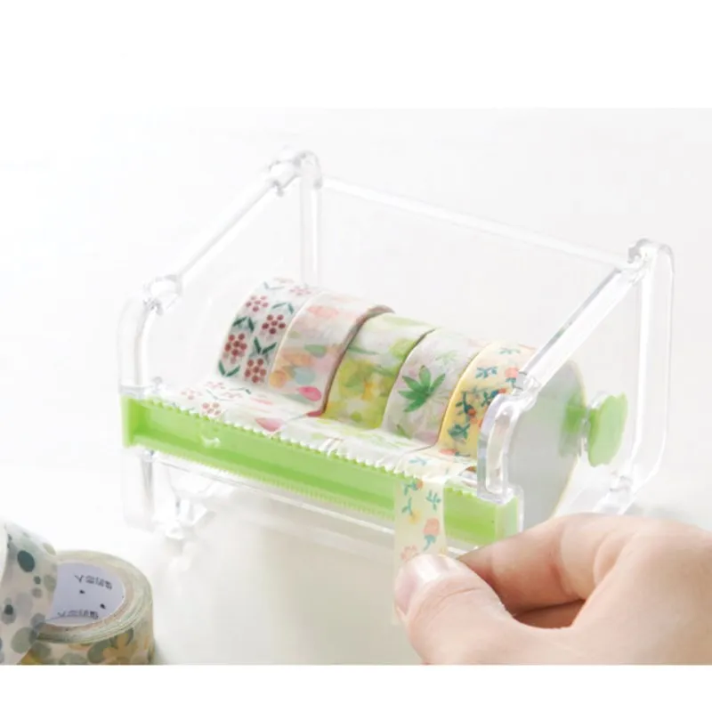 

Transparent Adhesive Tape Dispenser Cutter Tape Storage Office Supplies Box Organizer Cutter Office Tape Dispenser Supplies