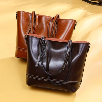 

new Female Genuine Leather Lady Crossbody Bag coffee Shoulder Bags Shopping Women Summer Handbags Messenger Bag