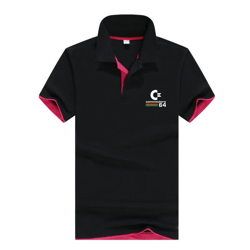 

2019 Brand Men Fashion Polo Commodore64/Dragon Ball Printing Man Casual Stand Collar Short Sleeved Polos Shirt For Men Polo Homm