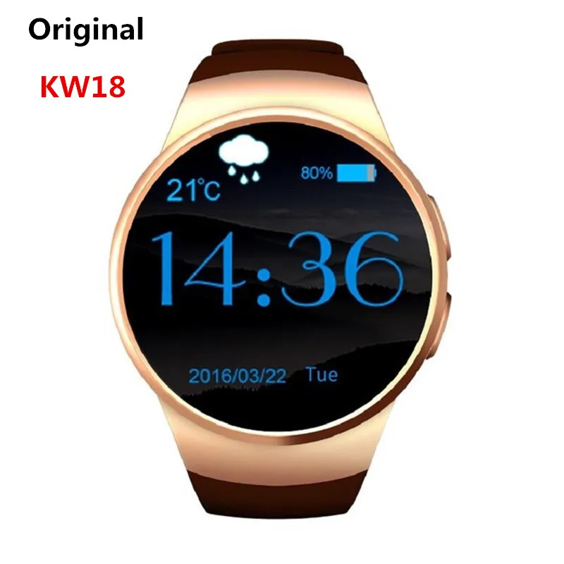 KW18 Bluetooth Smartwatch Support SIM TF Card font b Smart b font font b Watch b