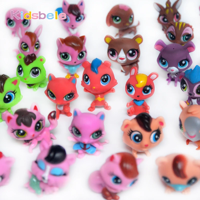 

Action Figure Toy For Children 6PCS Littlest Animal Doll Cute Pet Shop Dog Cat Anime Collection Kids Toy Xmas Coloring Girl Gift