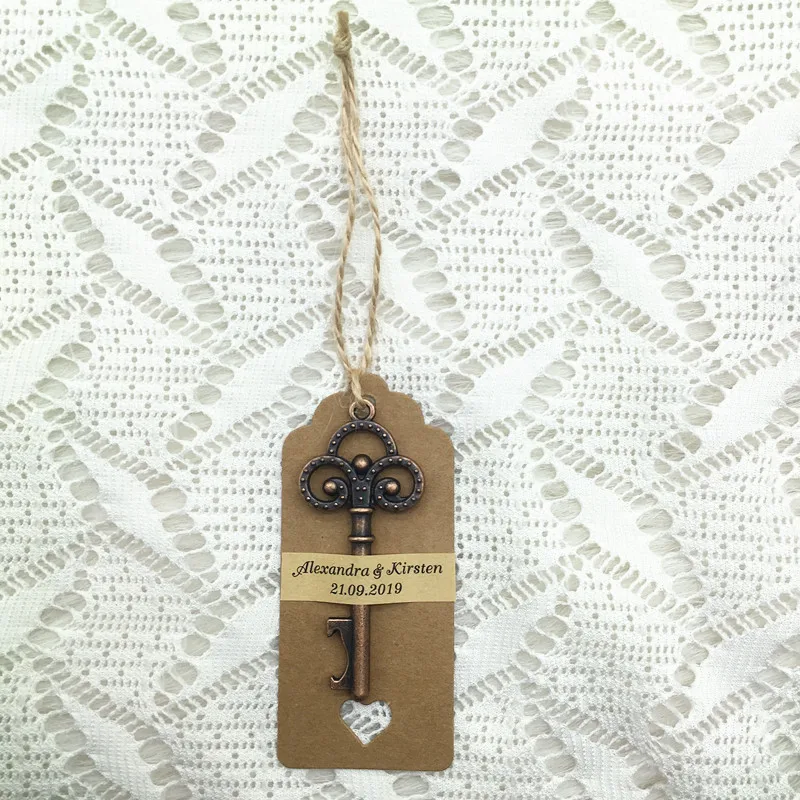 50pcs Customized Wedding Beer Bottle Opener Souvenirs