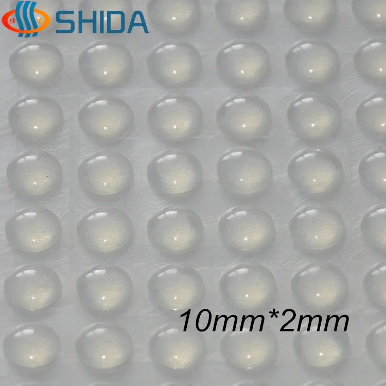500PCS 10x2mm Clear Anti Slip Soft Rounded Silicone Rubber Feet Pads,Self Adhesive Silica Gel Shock Absorber Pads